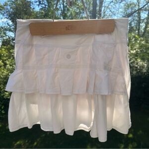 Lululemon Pace Setter white tennis skirt